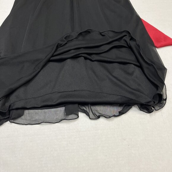 Vintage Buyer‎ Dress Womens L Black Chiffon Babydoll Red Ribbon Sash Y2K Fairy - Picture 4 of 7